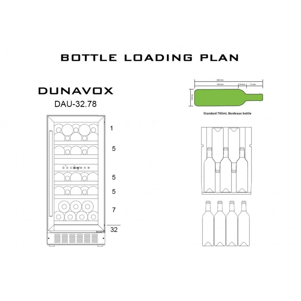 Шкаф винный Dunavox DAU-32.78DB