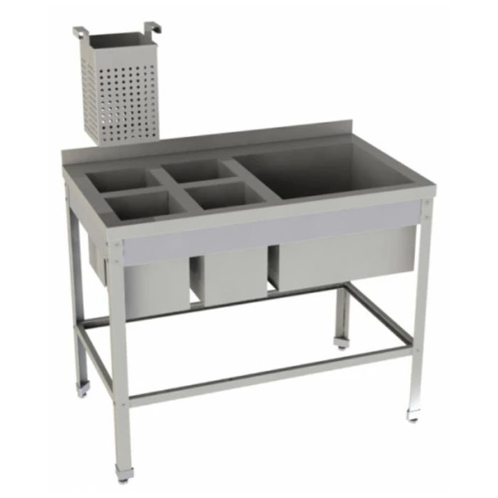 Ванна моечная сварная для мойки яйц Restoinox ВМСЯ-1/5-Б-ЭН+ВМС-1/5-Б-ЭН