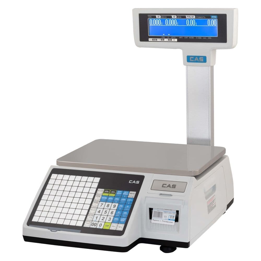 Весы торговые с печатью этикеток CAS CL3000-06P TCP/IP