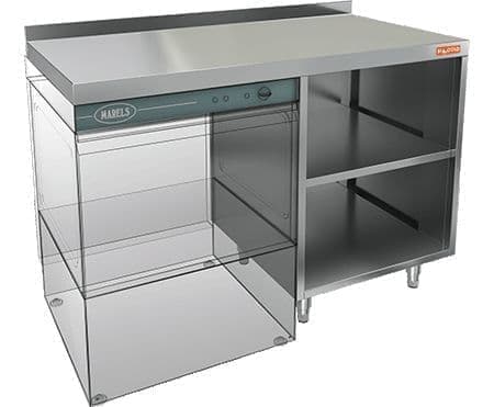 Стол под посудомоечную машину Hicold НБМСЗОКП-12/5БЛ