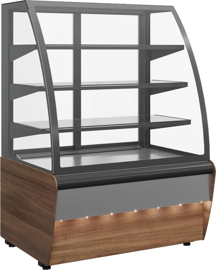 Витрина кондитерская Carboma K70 VV 0,9-1 (ВХСв-0,9д Люкс Техно) 9006-9005