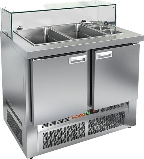 Стол холодильный (саладетта) Hicold SLE3‑11GN с низким стеклом