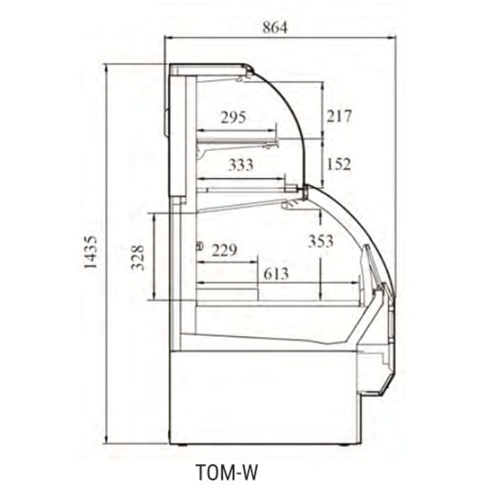 Витрина холодильная Turbo Air TOM-W-60SB-UF