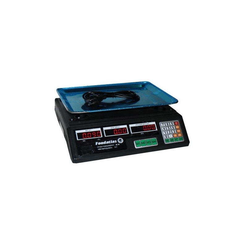 Весы торговые Foodatlas ВТ-40Т (40кг/2гр)