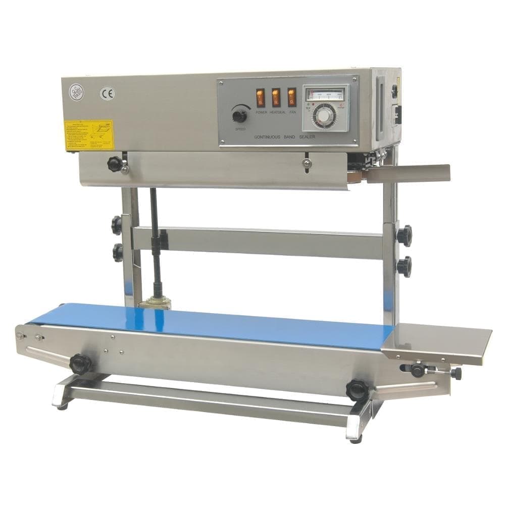 Роликовый конвейерный запайщик вертикальный Hualian Machinery FRB-770II SS нерж