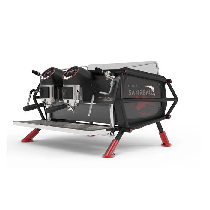 Кофемашина рожковая Sanremo Cafe Racer Naked 2Gr черно-красная
