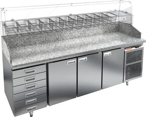 Стол холодильный (для пиццы) Hicold PZ4‑111/GN 6R (без витрины)