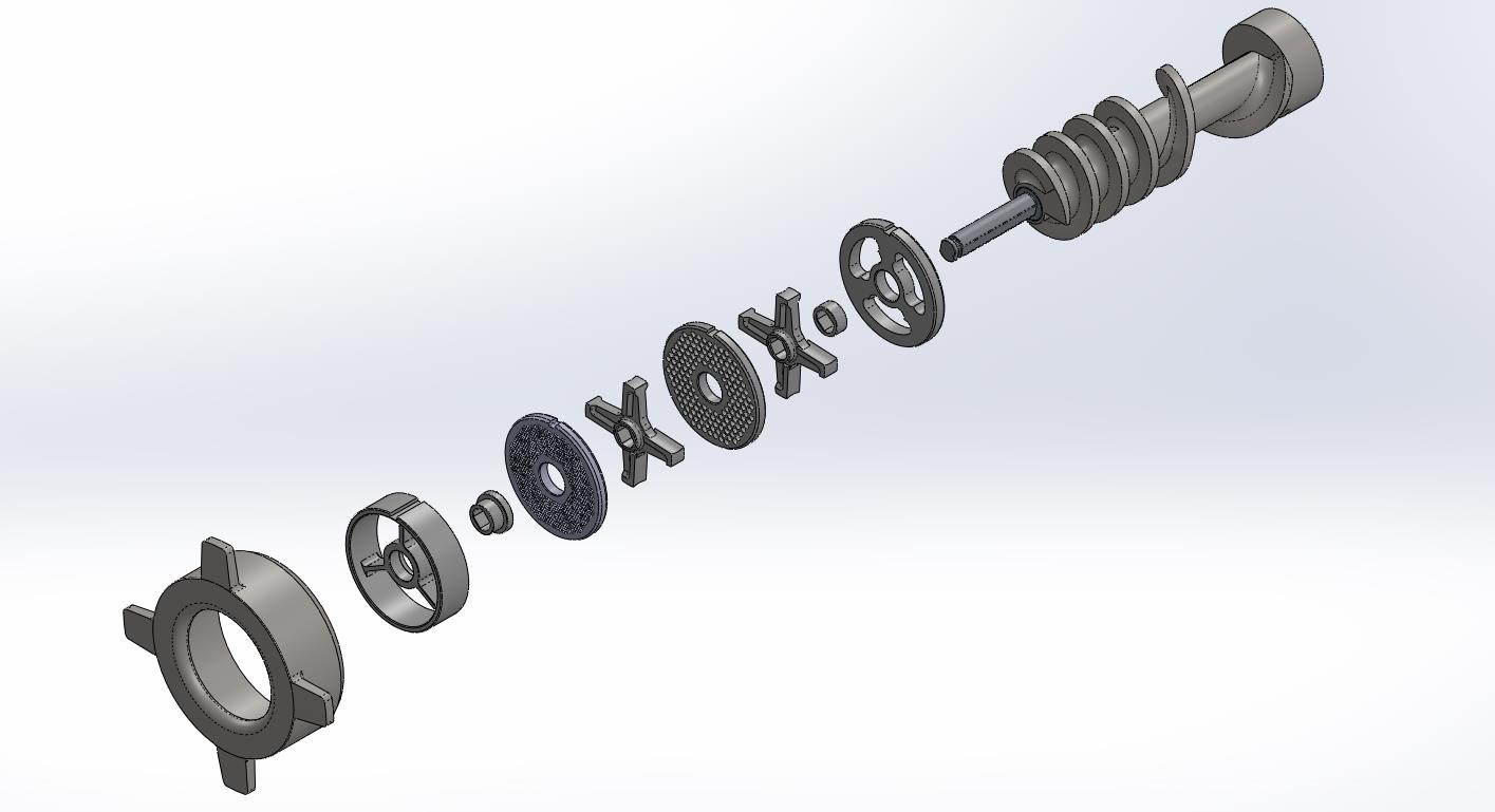 Волчок шнековый (мясорубка) Hualian Machinery JR-130