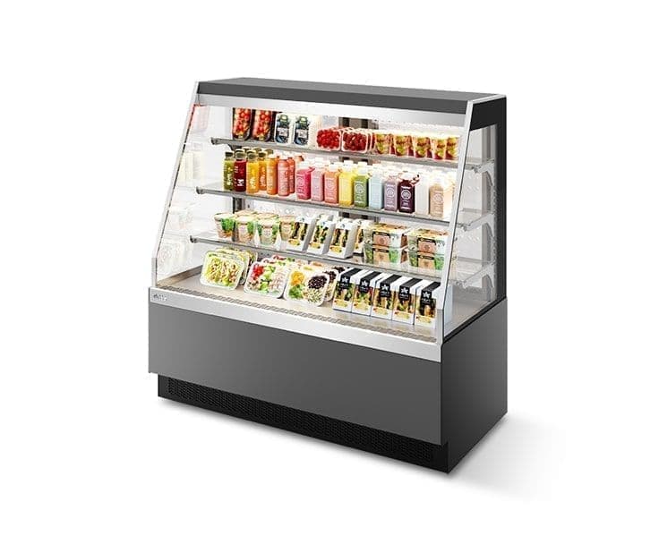 Витрина кондитерская Chilz Vete Kub OFT 90 серый матовый/шлифованная нержавейка