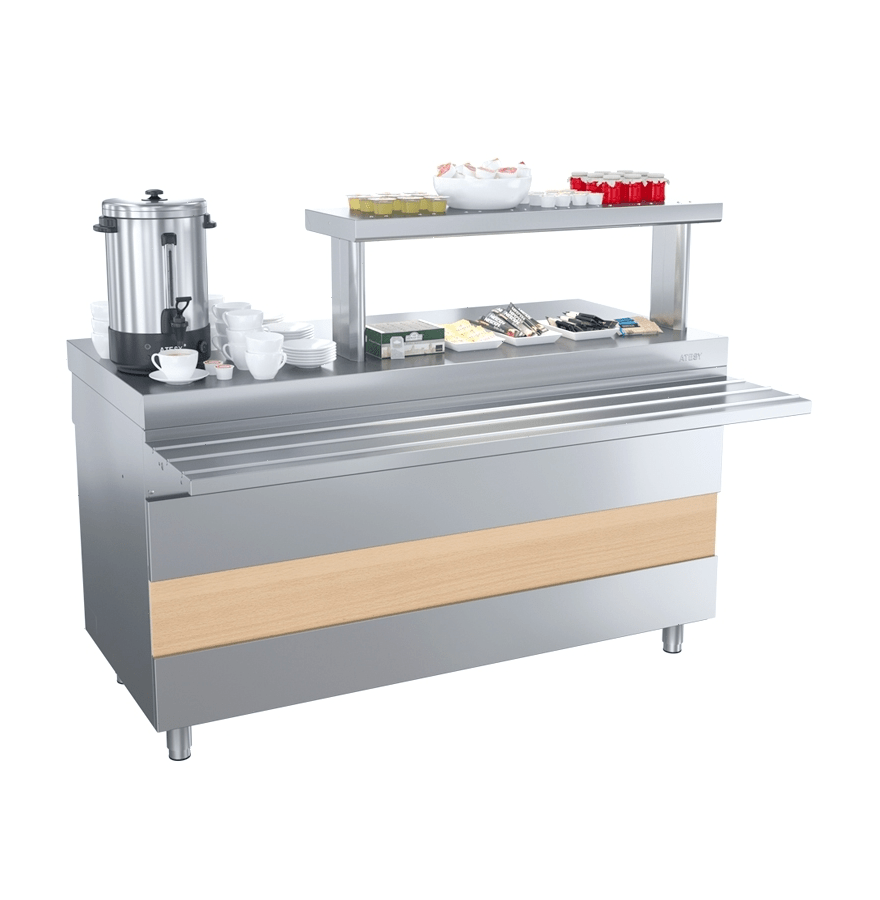 Прилавок горячих напитков Atesy Ривьера ПГН-1500-02-О без полок