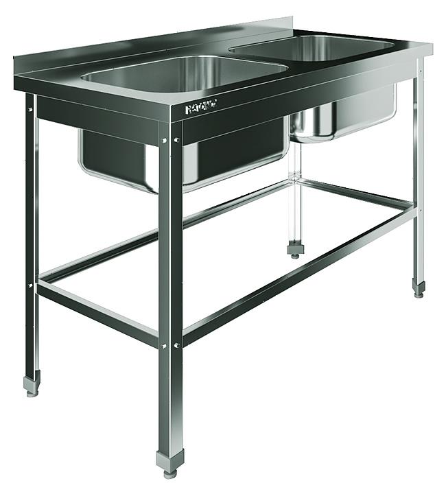 Ванна моечная цельнотянутая Restoinox ВМЦ-2/15/7-БОЛ-ЭЦ