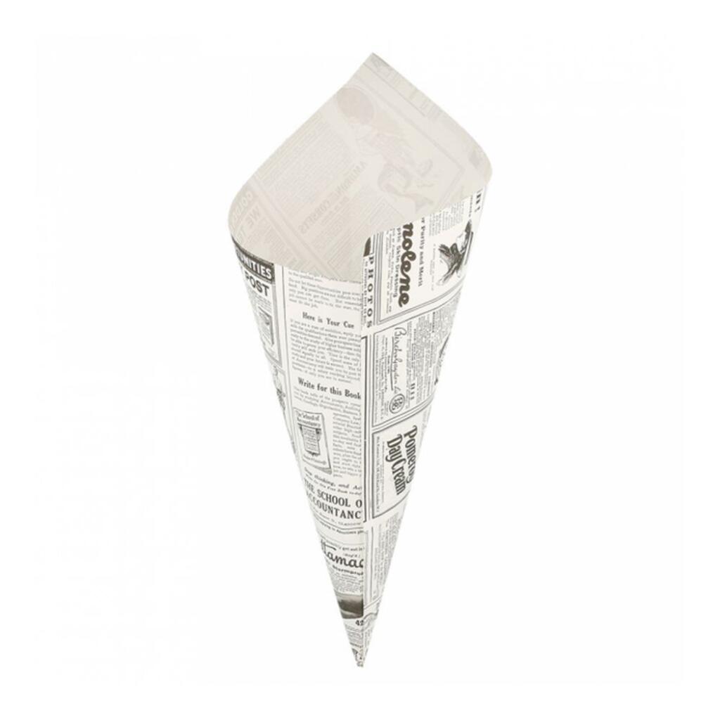 Кулек бумажный "Газета" 600 г, белый, жиростойкий пергамент, 250 шт/уп Garcia De Pou | 167.47