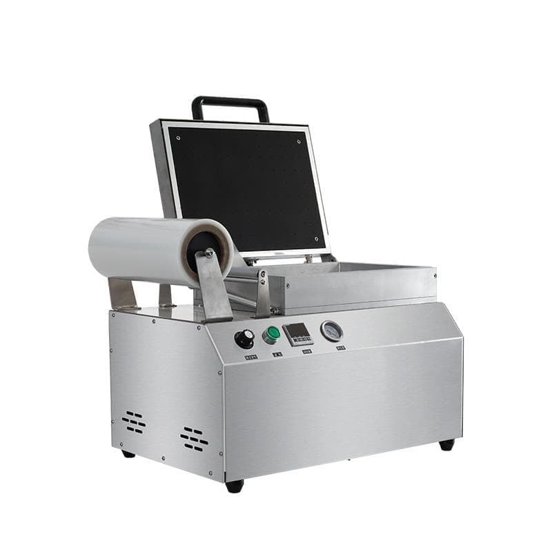 Скин-упаковочная машина на два лотка Hualian Machinery HLV-300VST NEW (глубина лотка 40 мм)