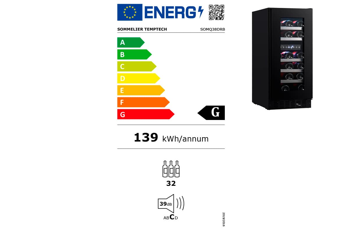 Шкаф винный Temptech SOMQ38DRB