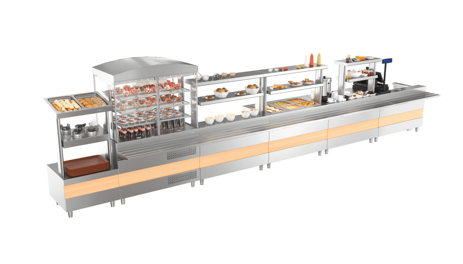 Прилавок горячих напитков Atesy Ривьера ПГН-1500-02 без полок