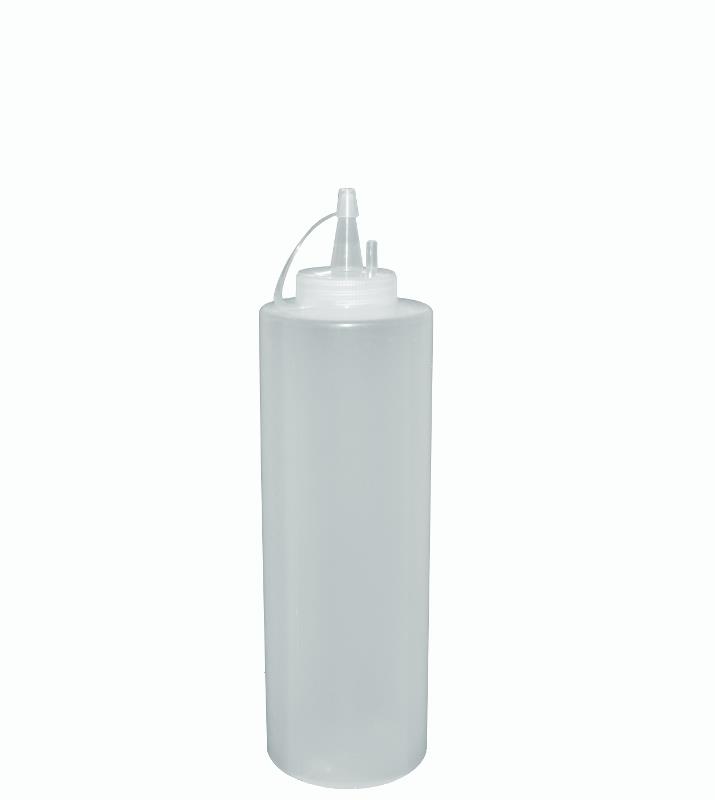 Емкость для соуса 1000мл d=75мм h=280мм с крышкой белая Мастергласс | 1743