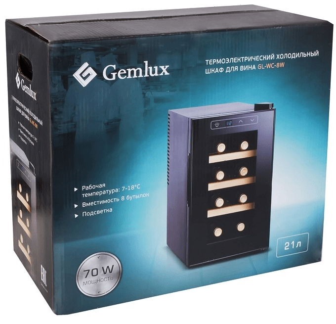 Шкаф винный Gemlux GL-WC-8W