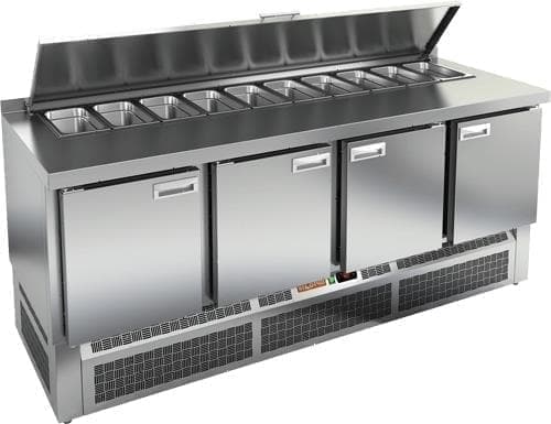 Стол холодильный (саладетта) Hicold SLE1‑1111GN с крышкой