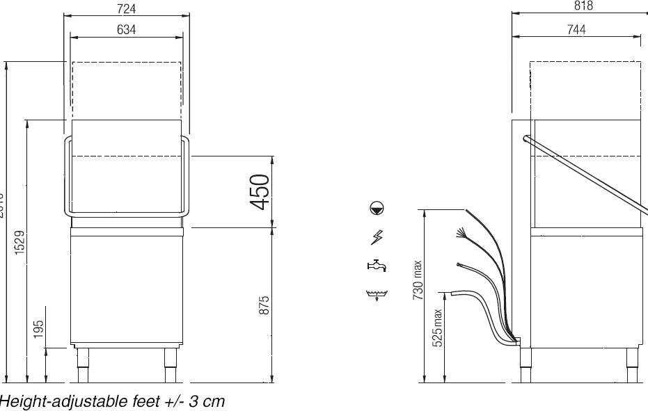 Купольная посудомоечная машина Elettrobar FAST 80