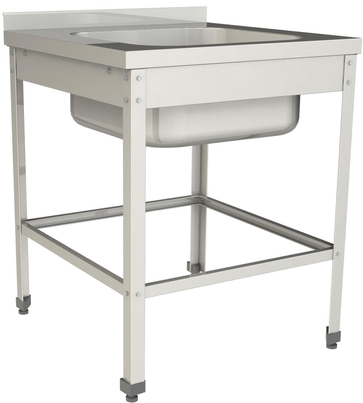 Ванна моечная односекционная цельнотянутая с ботром Restoinox ВМЦ-1/5/6-БО-ЭН