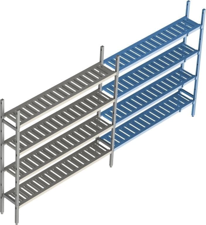 Стеллаж модульный Polair Load.Me Poly 16AL.4PP40.12Е, доп. линейный