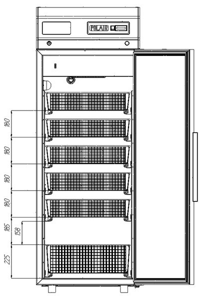 Шкаф холодильный Polair ШХФ‑0,5 с корзинами