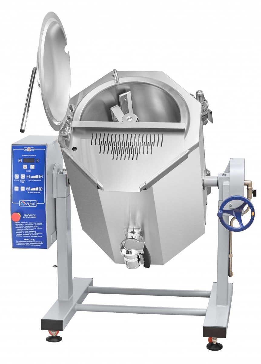Котел пищеварочный Abat КПЭМ-60-ОМР-ВК со сливным краном (11000006650)