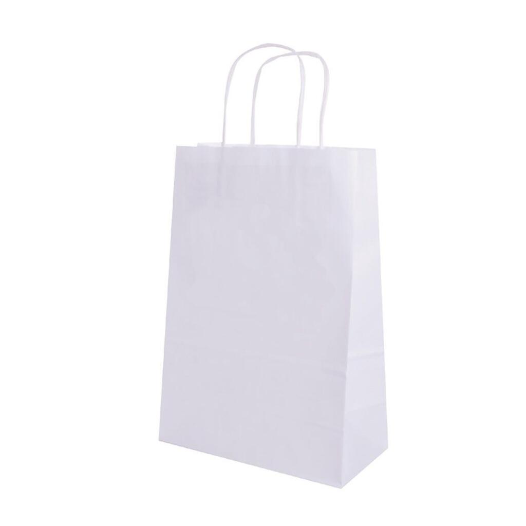 Пакет с ручками белый, 32+16х43 см, бумага 90 г/см2, 250 шт/уп Garcia De Pou | 109.12