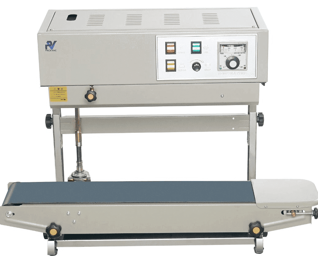 Конвейерный запайщик пакетов Packvac DBF900 вертикальный