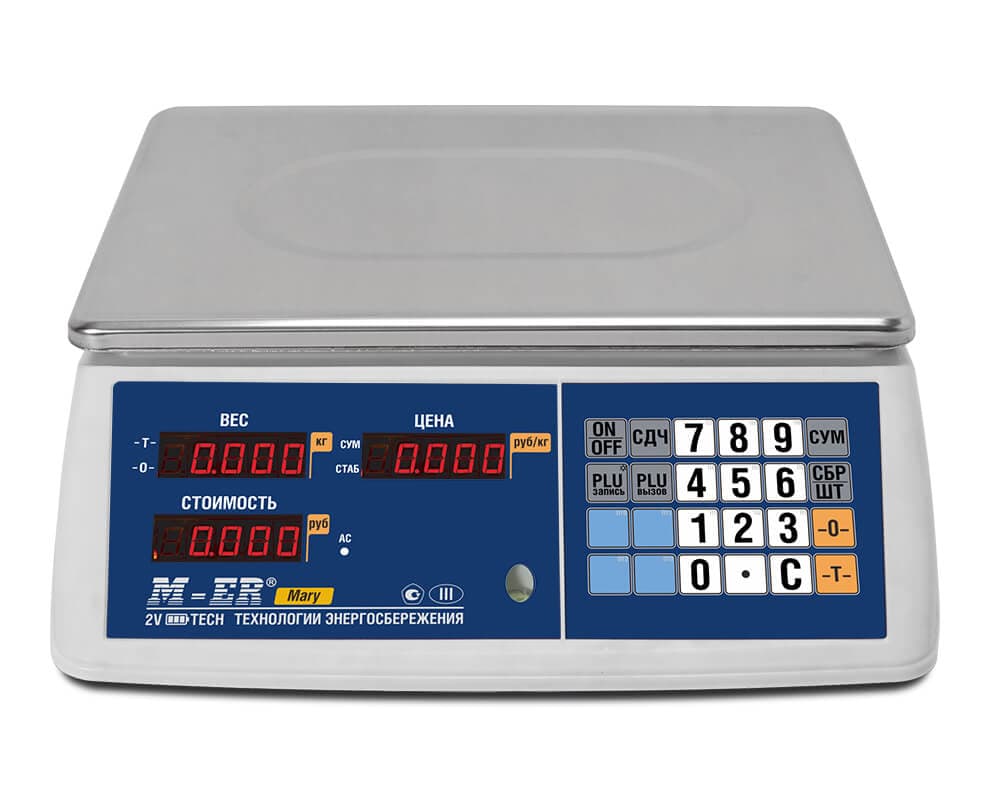 Весы торговые настольные M-ER 223 AC-15.2 "Mary" LED