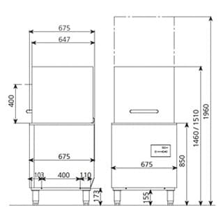 Купольная посудомоечная машина Kocateq KOMEC-H500 DD