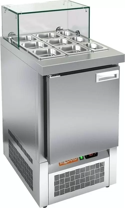 Стол холодильный (саладетта) Hicold SLE3_1GN с низким стеклом