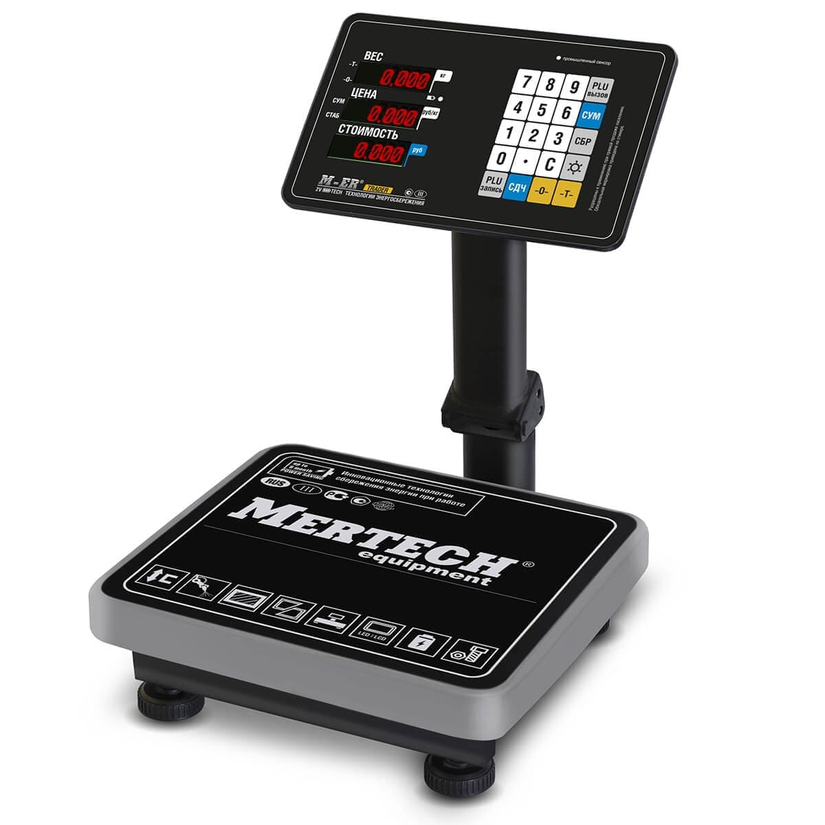 Весы торговые напольные M-ER 333 ACPU-32.5 расчет стоимости LED
