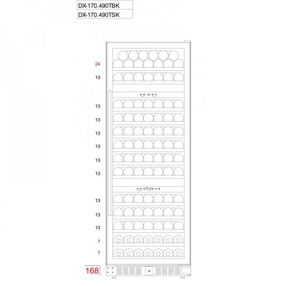 Шкаф винный Dunavox DX-181.490SDSK
