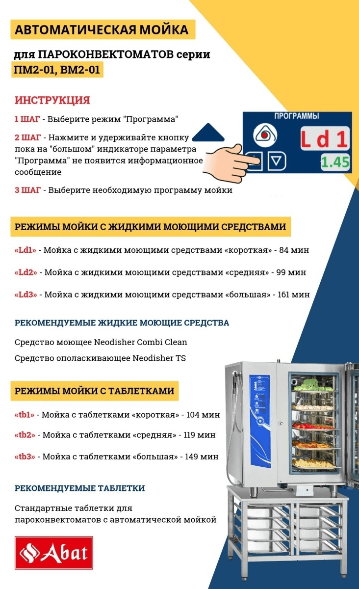Пароконвектомат Abat ПКА 6-1/1ПМ2-01 (11000018943)