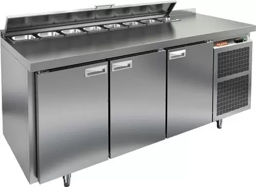 Стол холодильный (саладетта) Hicold SL2_111SN с крышкой