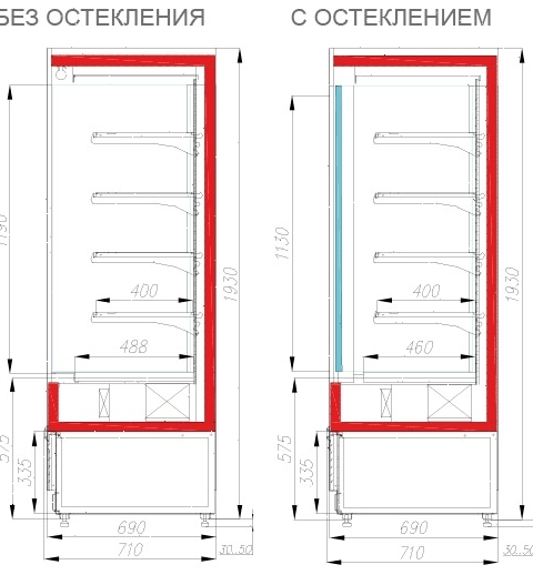 Горка холодильная Polair Cube 660-07 MG Plug-In
