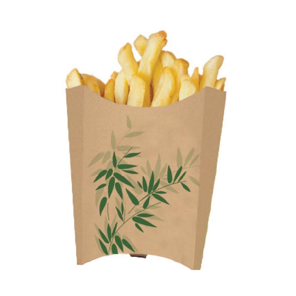 Контейнер картонный Feel Green верт. для карт. фри, 135гр, 13х8х13,5см 200шт Garcia De Pou | 143.76