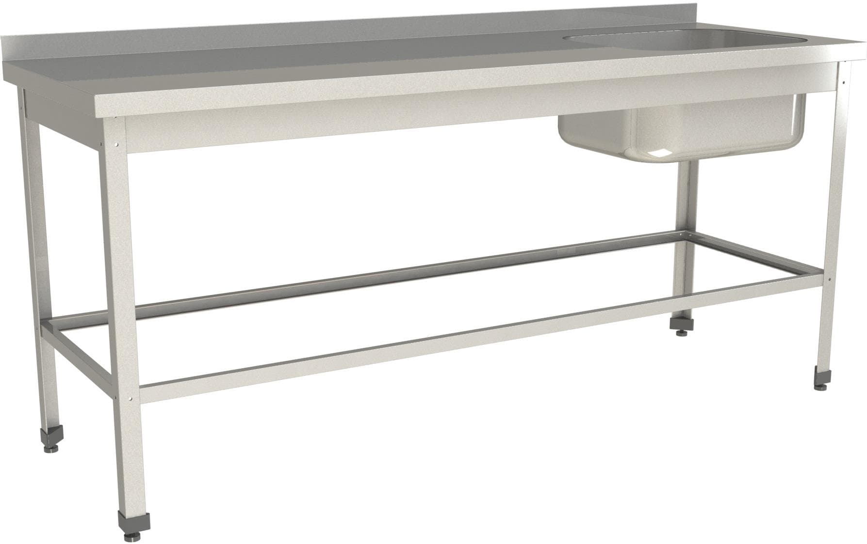 Стол с моечной ванной Restoinox ВМЦР/1-18/7-БПО-ЭН с бортом