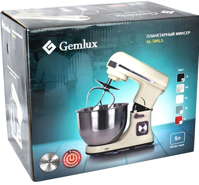 Миксер планетарный Gemlux GL-SM5.5R