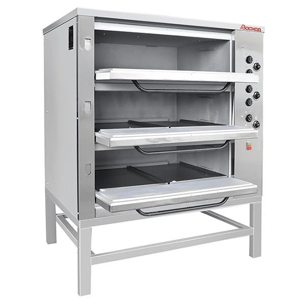 Печь хлебопекарная Восход ХПЭ-750/3 нерж в обрешетке