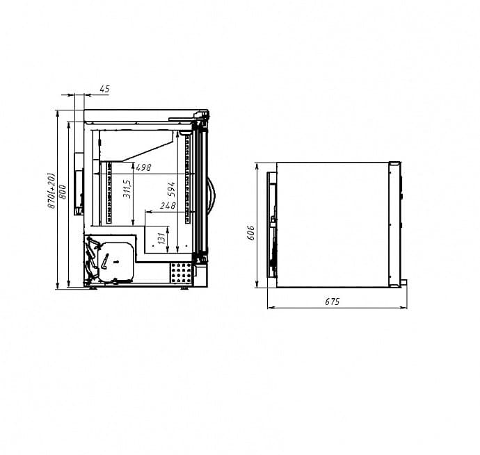 Шкаф морозильный (минибар) Polair DB102‑S