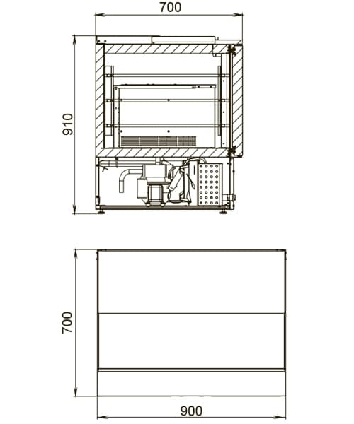 Стол холодильный (саладетта) Polair TMi2GNsal‑G
