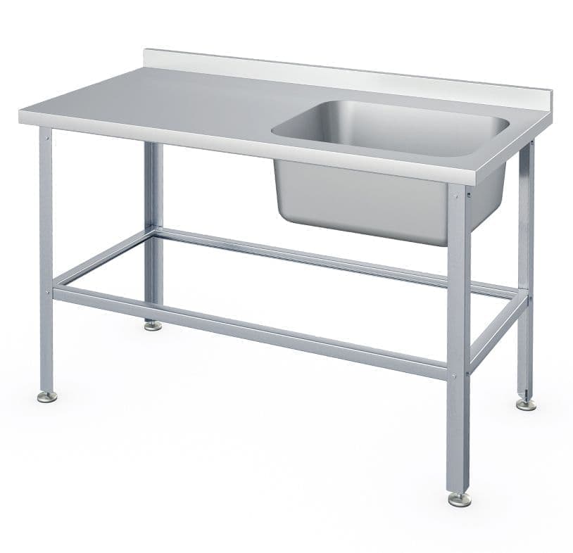 Стол с моечной ванной Atesy ВСМЦС-С-1П.500.400-1200.600-1-02 (ВСМЦ-1/1200 с левым столом)