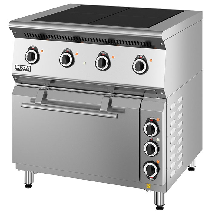 Плита электрическая с духовкой Марихолодмаш ПЭ47Ж лицевая нерж