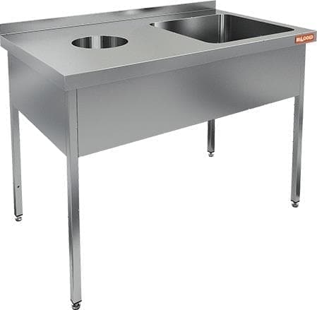 Ванна моечная с отверстием для сбора отходов Hicold НДСО1М-12/6БП