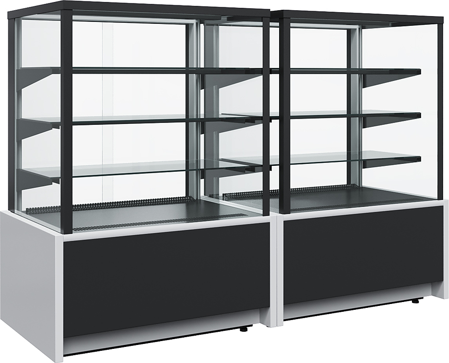 Витрина кондитерская Carboma KC70 VM 1,3-1 (ВХСв-1,3д Cube Техно) 9006-9005