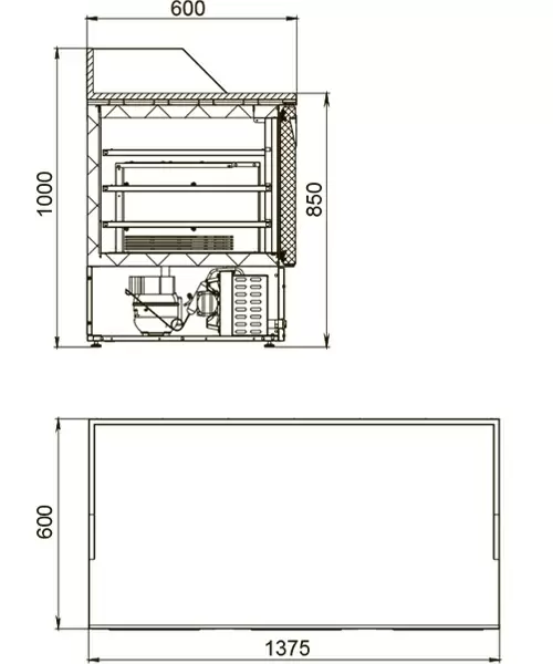 Стол холодильный (для пиццы) Polair TMi3pizza_G