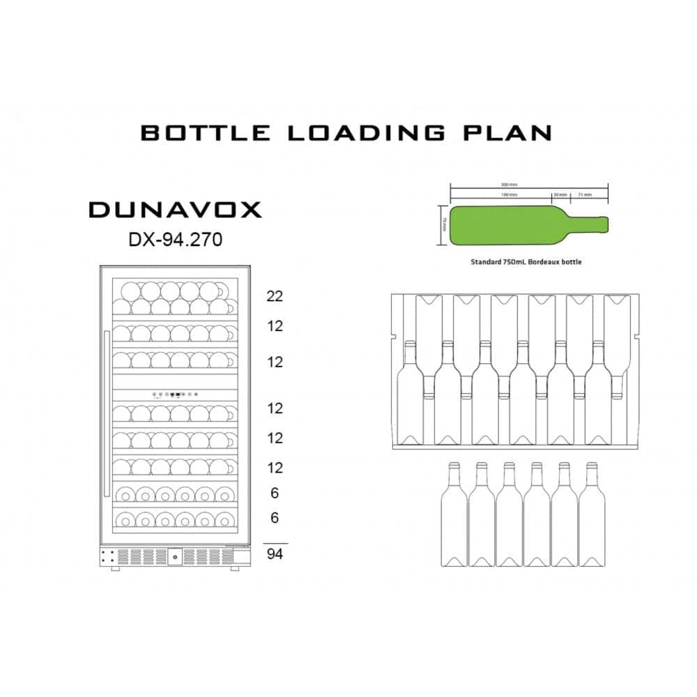 Шкаф винный Dunavox DX-94.270DBK