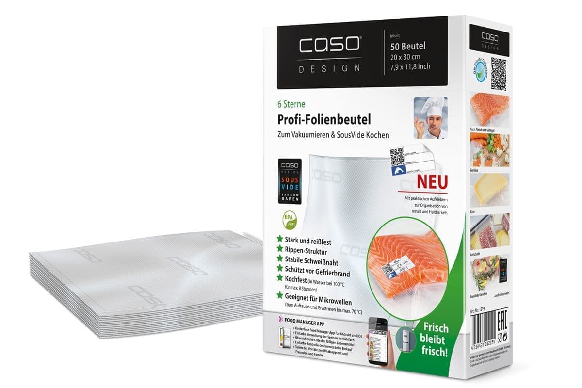 Пакеты вакуумные CASO 20х30, 150мкм, 50 шт